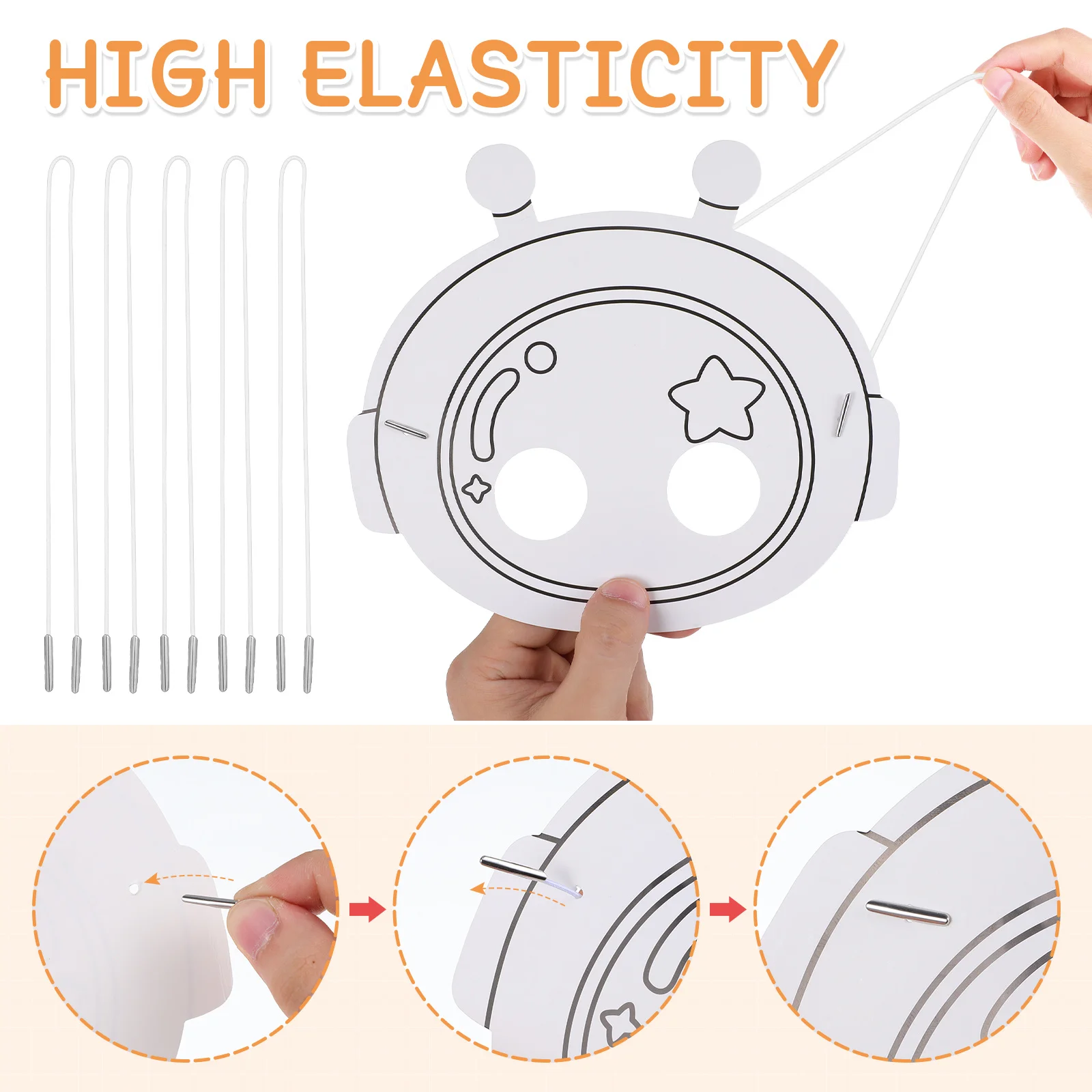 หน้ากากกระดาษเปล่า 10 ชิ้น สำหรับงานปาร์ตี้ งานประดิษฐ์ งานคอสเพลย์ ฮาโลวีน สำหรับเด็กและผู้ใหญ่ รูปสัตว์ นักบินอวกาศ