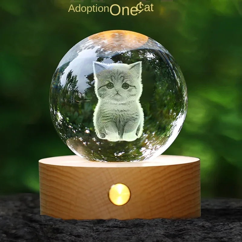 

Cat cat night light ornament niche healing