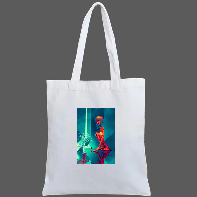 Blade Runner 2049 Rick Deckard Rachel Joi Tote Bag Canvas Bags Shopping Bags Printed Casual Shoulder Bag women's Canvas Bag