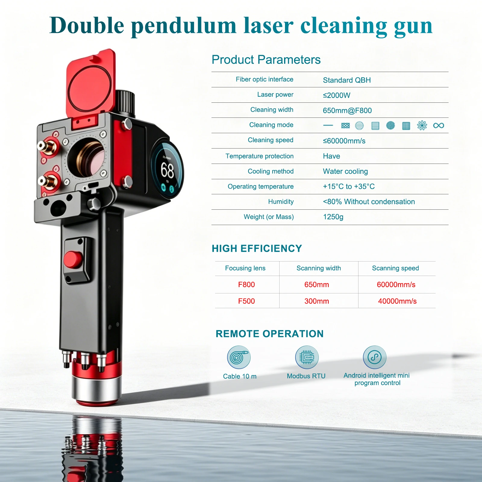 Raycus 1200W Laser Cleaning Machine Rust Removal Cleaning Oil Paint for Metal Cleaning Fiber Laser Cleaner Rust Removing
