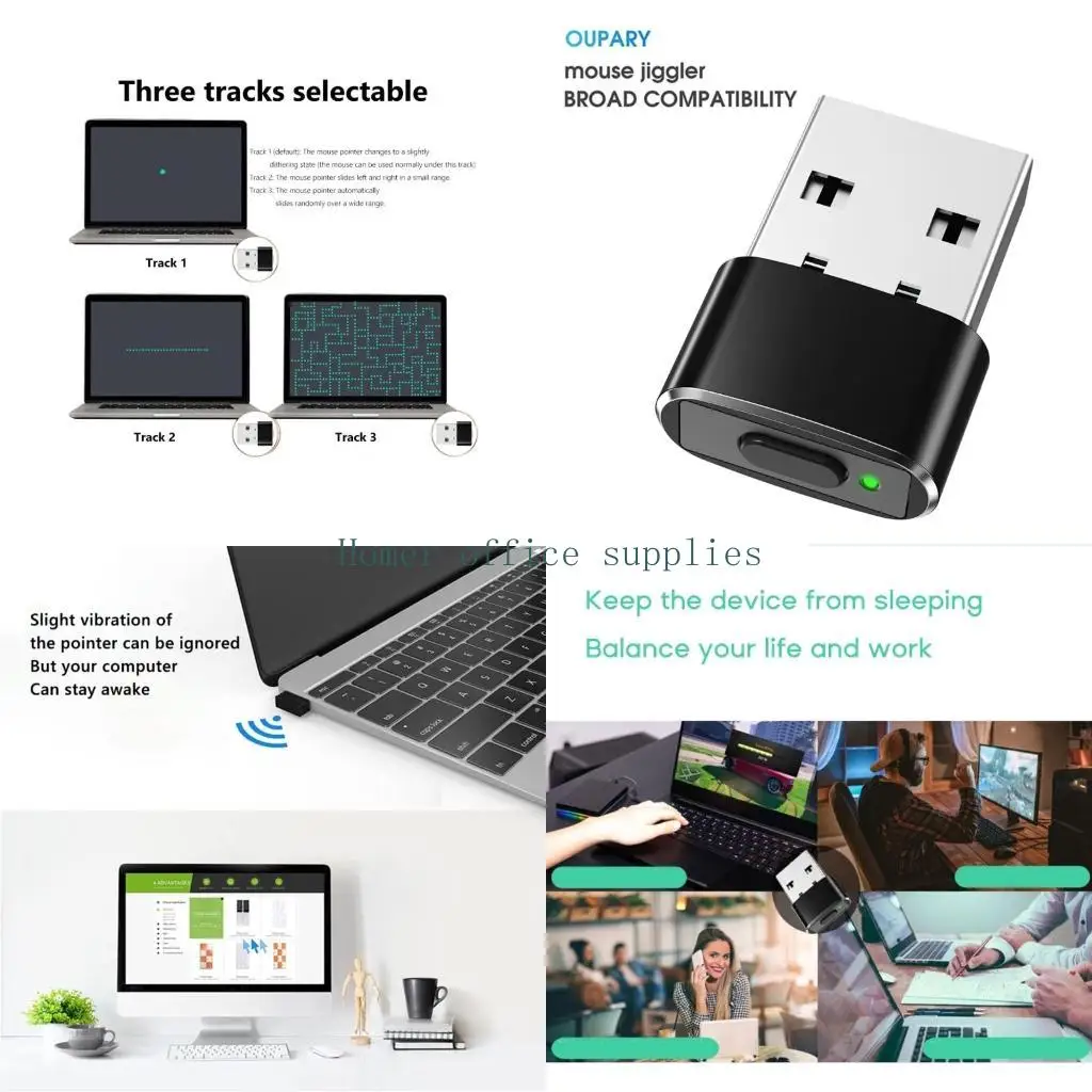 

K43B USB Mouse Jiggler Mouse Shaker Mechanical Mouse Mover Automatic Running