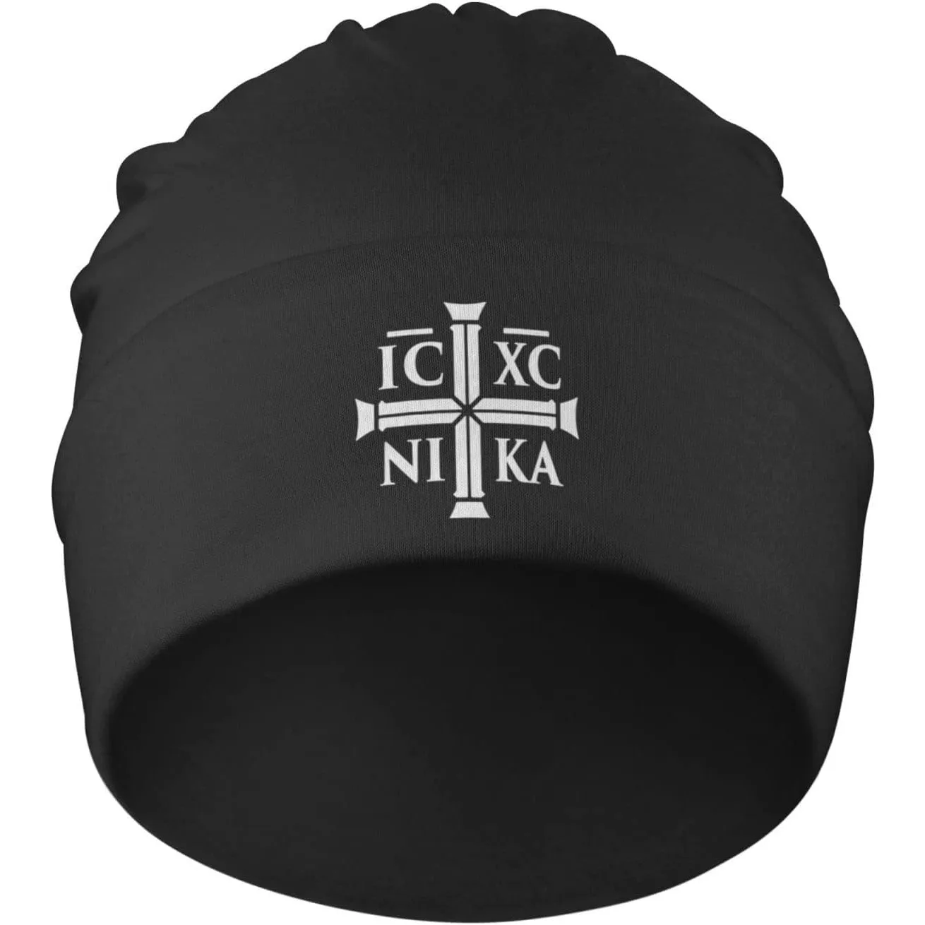 

Christian Ic Xc Nika Eastern Orthodox Black Men Skull Caps Soft Beanie Sleep Hats Headwear for Men Women Hedging Hat