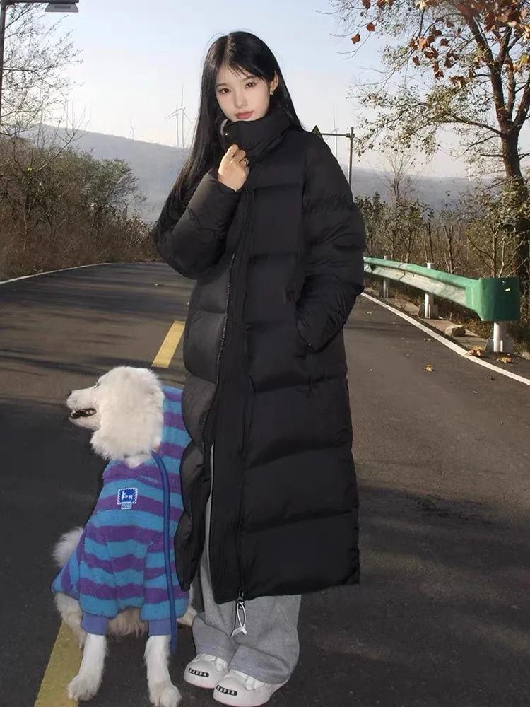 

Пуховик для пар с большим меховым воротником, зимний, теплый, дышащий, водонепроницаемый, антистатический, легкий, китайский стиль