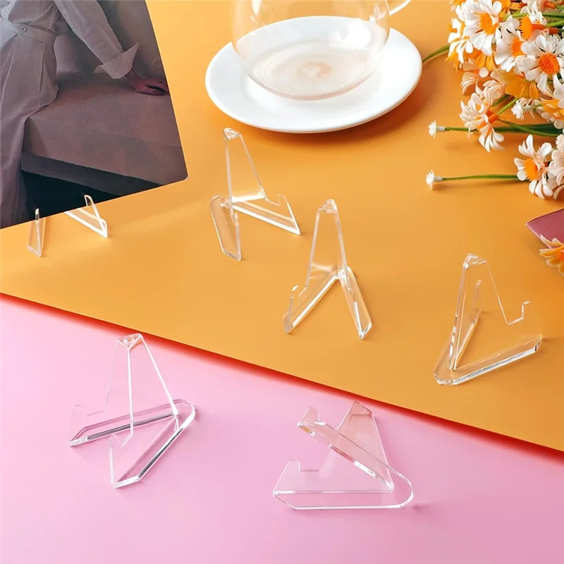 AAAN-Arcylic Card Display Stands Mini Clear Easel Stand Holder For Displaying Your Collection