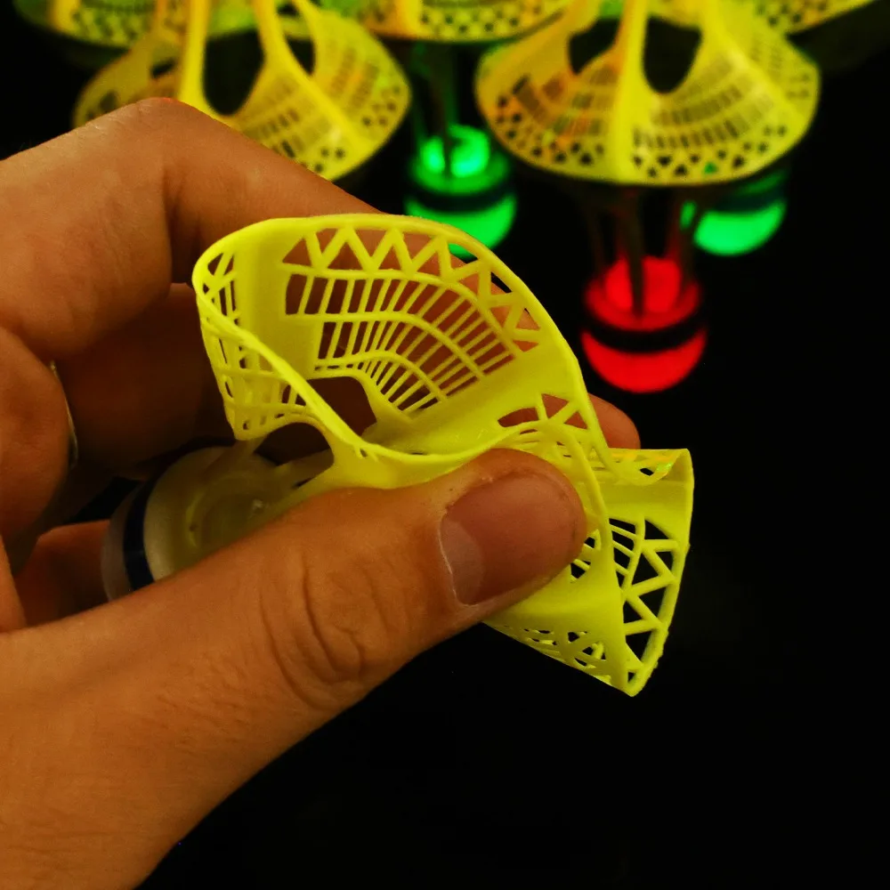 Pelotas de bádminton con luz LED, volantes de bádminton deportivos de espuma LED coloridos, suministros de bádminton luminosos para niños, 12-1 Uds.