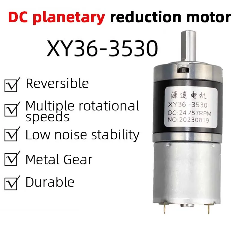 36GP-3530 DC Planetary Reduction Motor High Torque CW CCW 12V 24V Micro Adjustable Speed Gear Motor