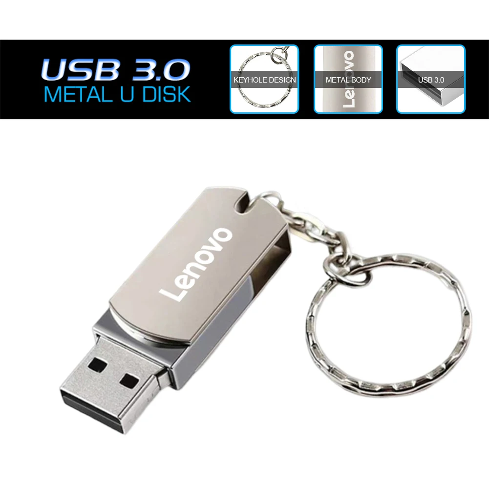 Lenovo 16TB USB Flash Drives USB 3.0 Metal Pen Drive 8TB OTG High Speed Pendrive Portable Ssd 4tb 2TB Usb Memories For Laptop PC