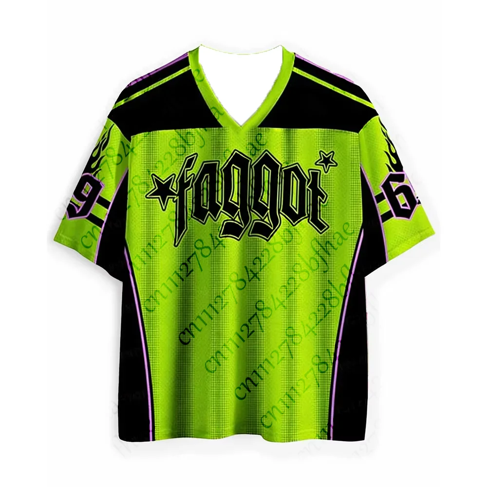 Aggot Y2K Stars Pride Sport Jersey Fashion Hip Hop T-Shirt Streetwear Harajuku Style for Kids Youth Men Women Casual Sports Top