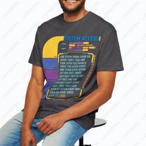 Next Generation Trek Data's Password T-shirt for Trekkies Star Trek Sci-Fi Tee Geek Clothing Nerd Apparel Fan Gift Cotton Shirt