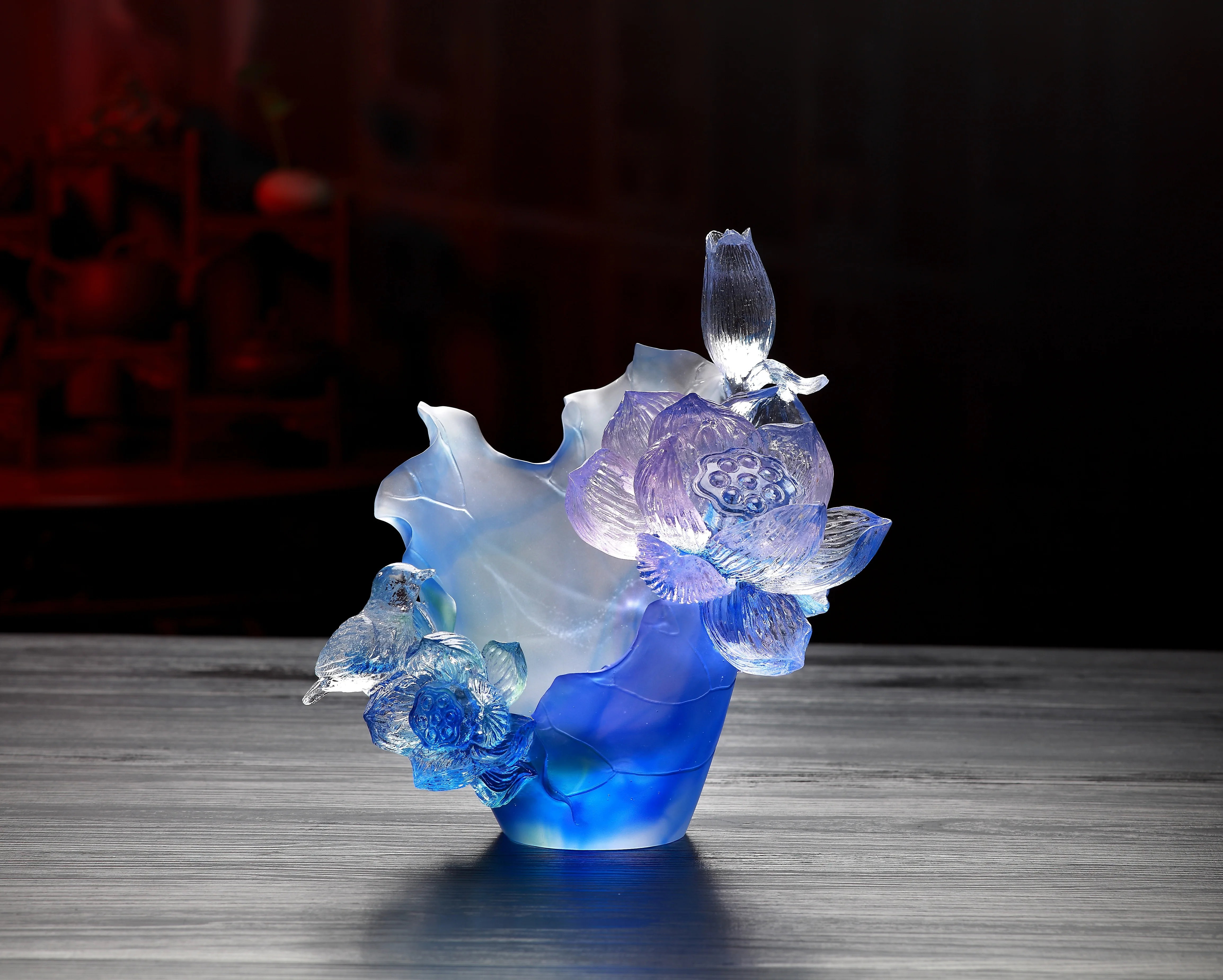 Handmade glass is naturally inspired by lost wax casting antique style