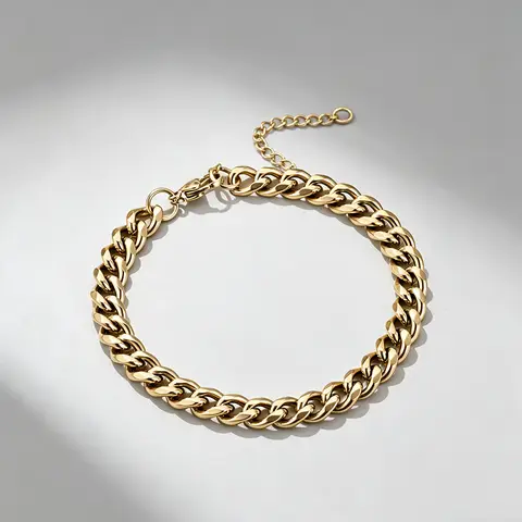 316L Stainless Steel Cuban Chain Bracelet for Men Women Vintage Metal Viking Kpop Pulseras Emo Cute Luxury Jewelry Gift
