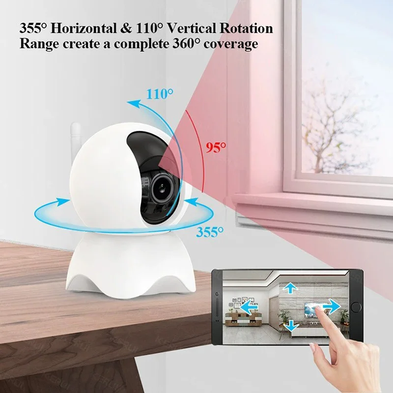 Two-way Voice Intelligent WiFi Network Camera Remote Monitoring Automatic Tracking Infrared Night Vision Movement Detection