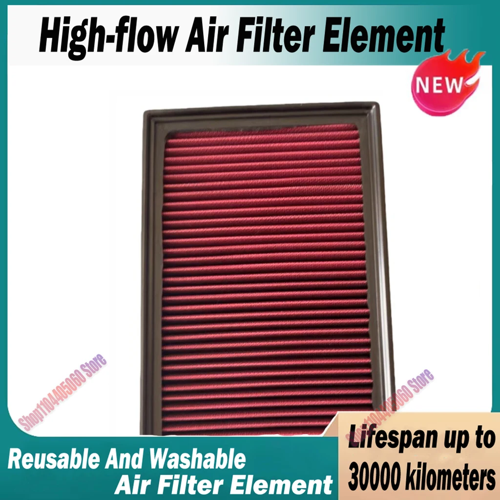 Car High Flow Air Filter for CHERY Tiggo 8 1.6T 290TGDi 05.2019- TIGGO 8 PLUS PRO 1.6T 290TGDI 151000079AA Washable Reusable
