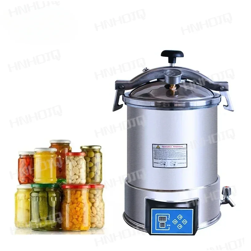 Portable Mushroom autoclave sterilization machine 18/24L Electric small autoclave food steam sterilizer With Digital Display