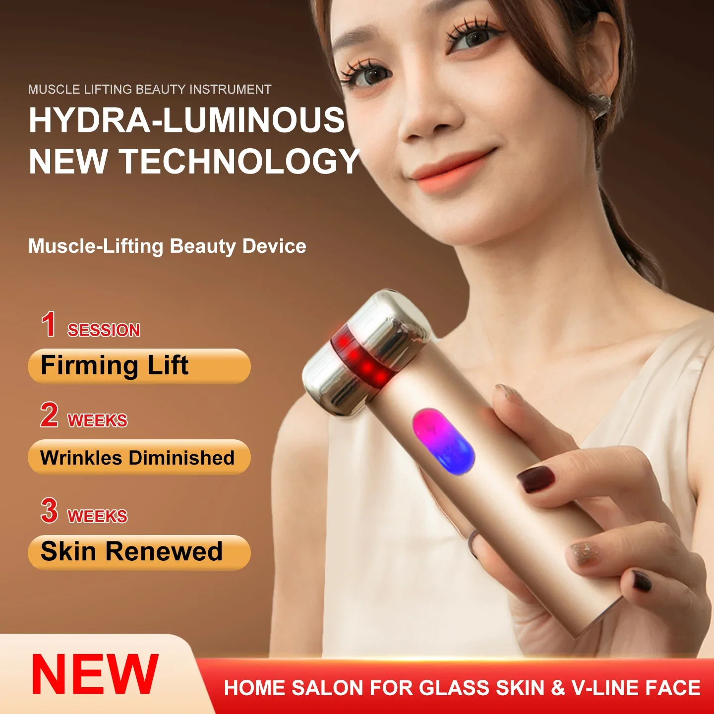 Multifunctional Face Massager Microcurrents Facials Beauty Device Electric Faces Lifting Machine Red Light Skin Beauty Equipment