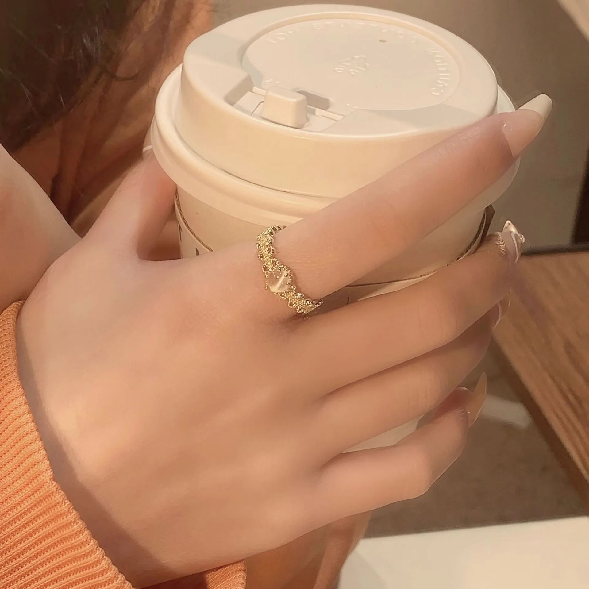 Opal Adjustable Ring for Women, Exquisite Light Luxury Design, Versatile Fairy Elegant Style