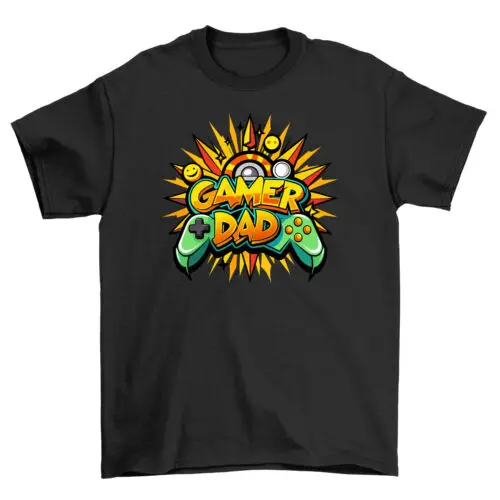 Epic Gamer Dad Controller T-Shirt - Level up Your Style! Funny Unisex Printed De