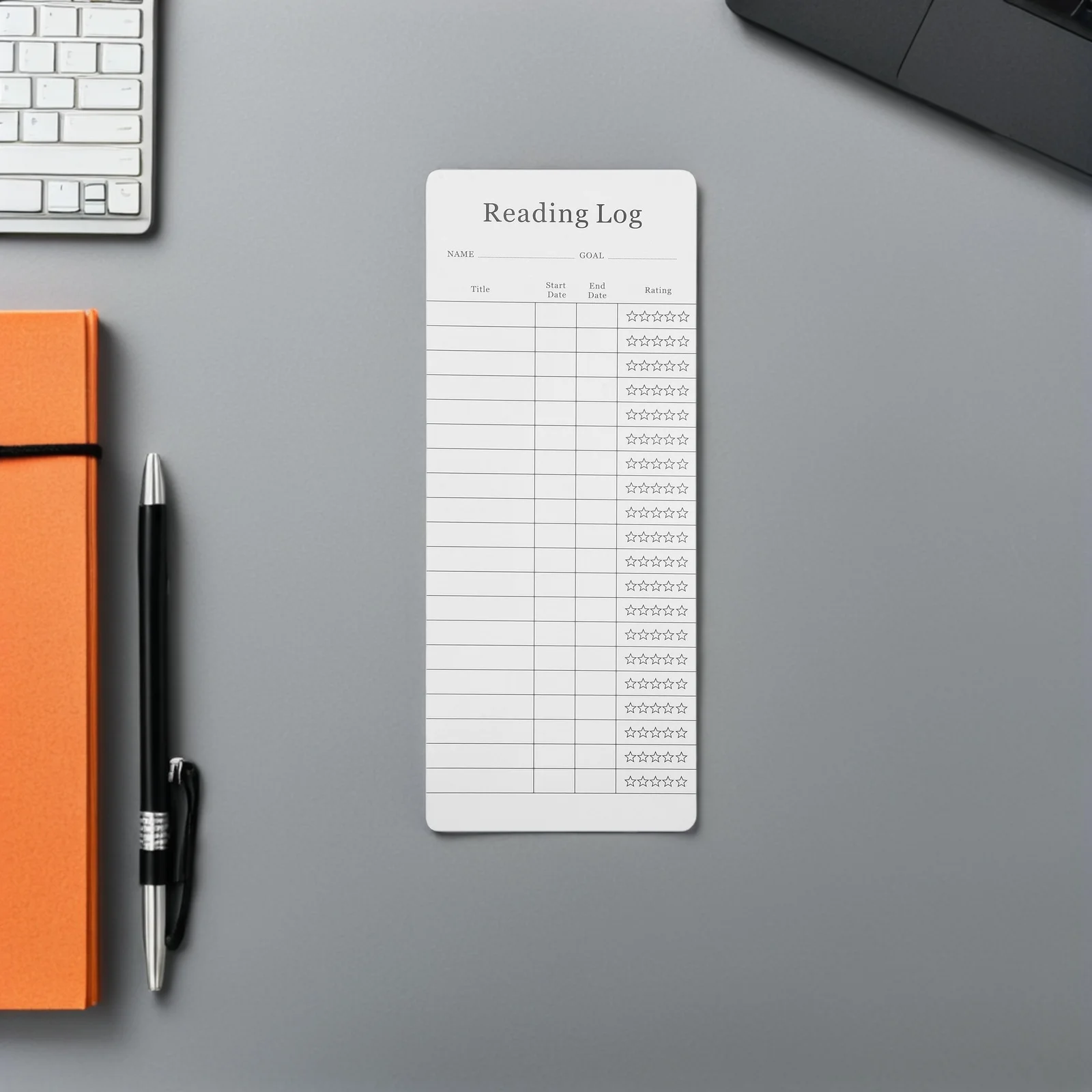 

30 Pcs Read List Bookmark Reading Marks Log Tracker Tracking Bookmarks for Library Card