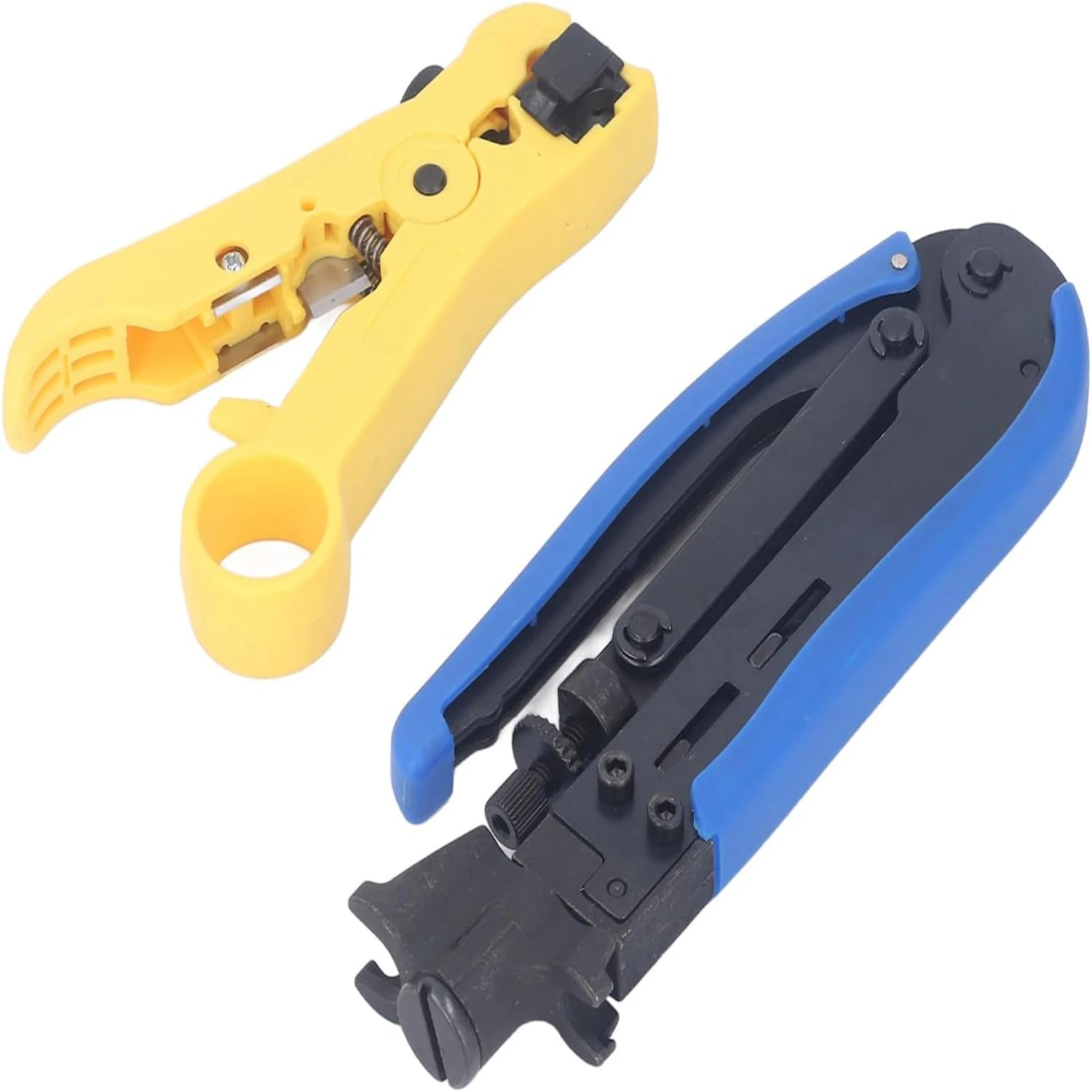 The Durable, Reliable, and Convenient Essential Coaxial Wire Strippers and Crimper Tool Set - Effortlessly Handy Pliers with Squ