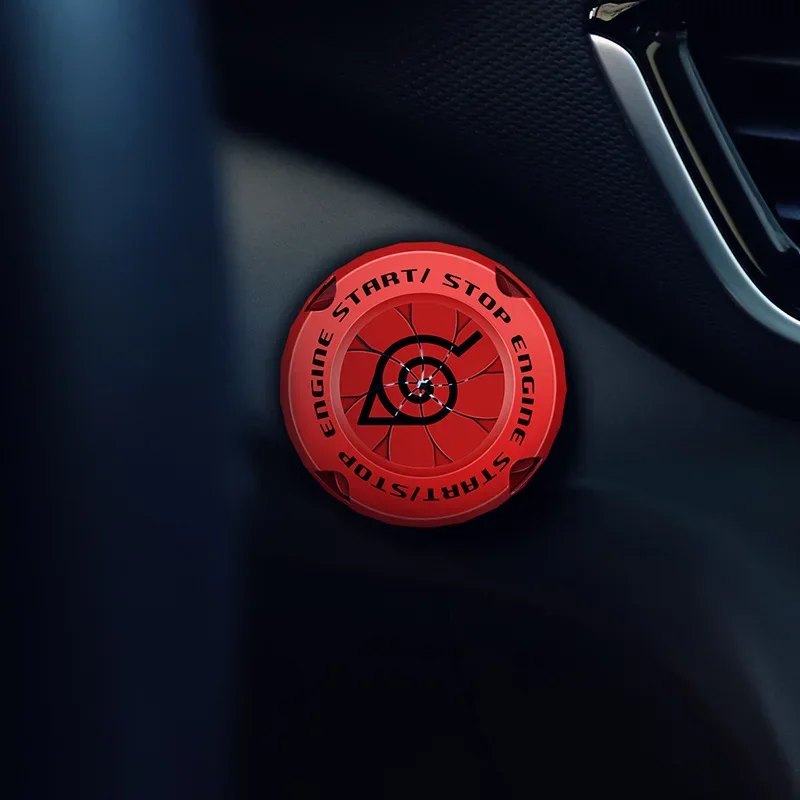 Naruto Car Sharingan One-Click Start Protective Cover Decorative Cover Car Ignition Switch Creative Decoration Cartoon Car Gift view 5