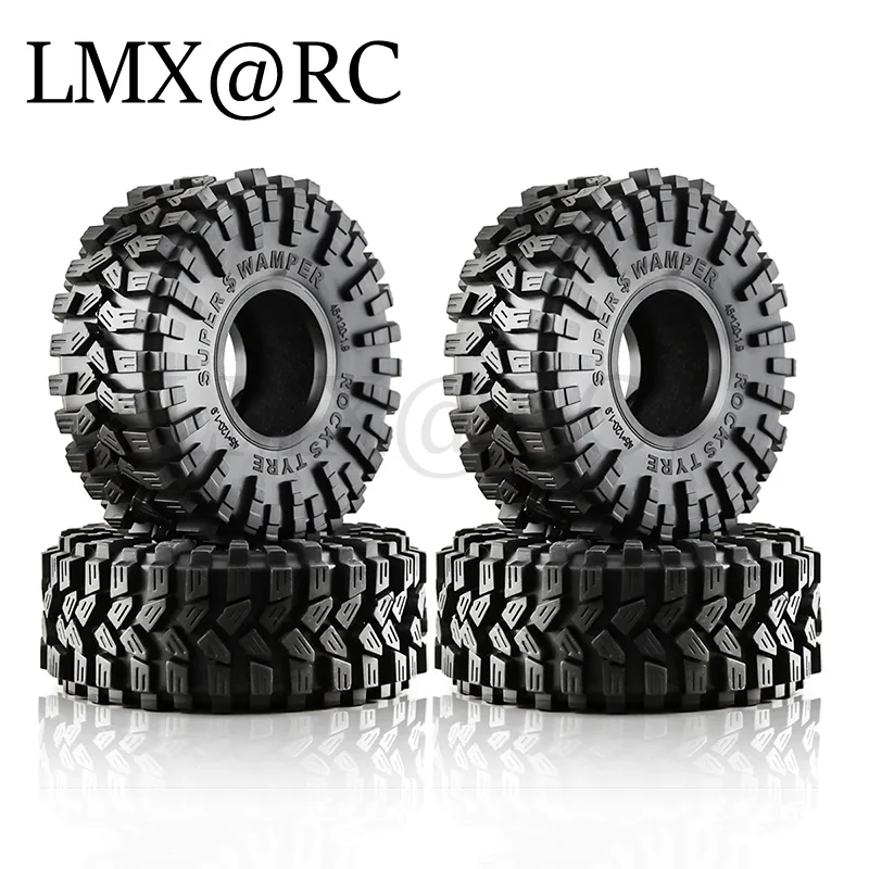 LMX RC 4pcs 120mm 1.9 Rubber Tire Wheel Tyre for 1/10 RC Crawler Car Traxxas TRX4 RC4WD D90 Axial SCX10 90046 II III Redcat