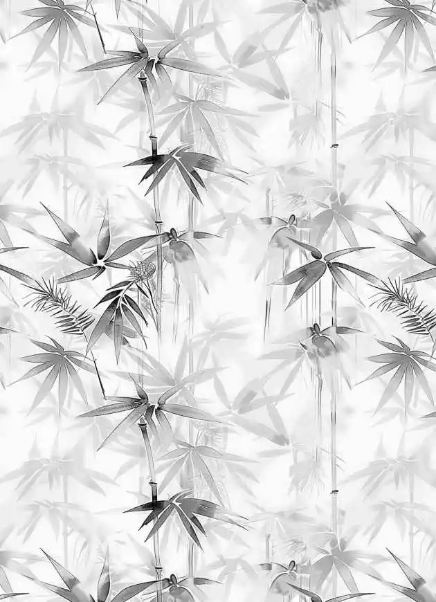 1 meter X 1.4 meter Bamboo Leaf Material Fabric Printed Rayon Viscose