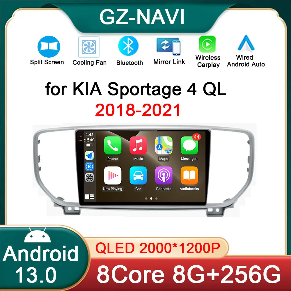 

Car Screen Stereo Wireless CarPlay Radio for KIA Sportage 4 QL 2018-2021 Android Auto 4G Car Multimedia GPS autoradio 2din