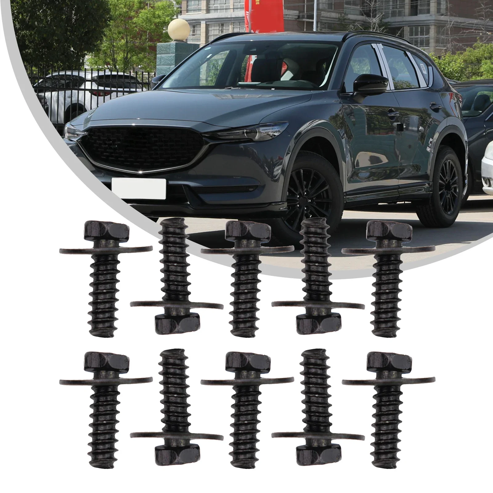 /10PCS /Hex /Bumper Retainer Screw Bolt 9CF6-00-516B For Mazda For CX-5 For CX-7 For CX-9 3 6 2 Body Side Moulding Trim Clip Fas