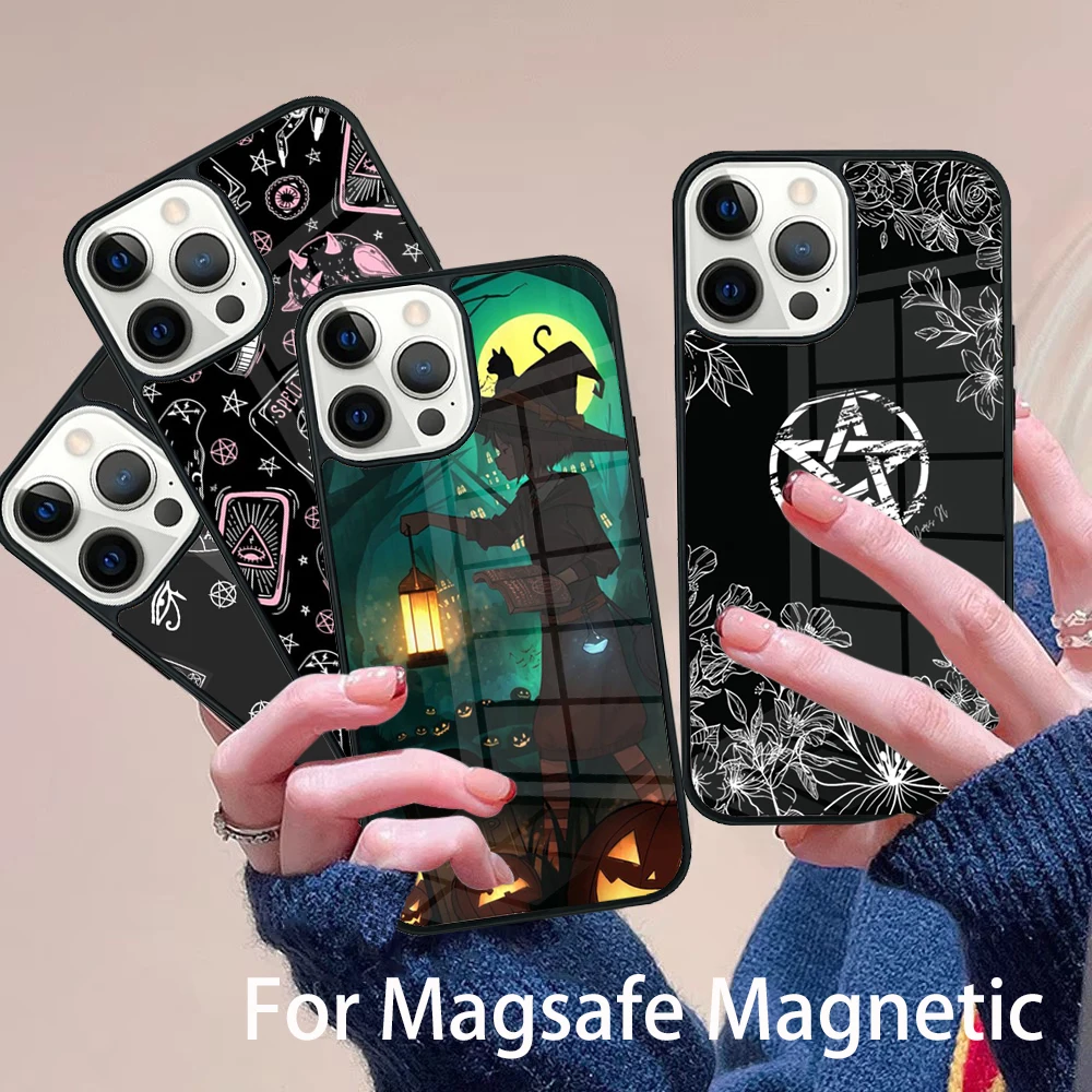 

Witchcraft Dark Witch Phone Case Magesafe Magnetic Wireless Charge Cover For IPhone 16 11 12 13 14 15 Pro Max Plus Mini