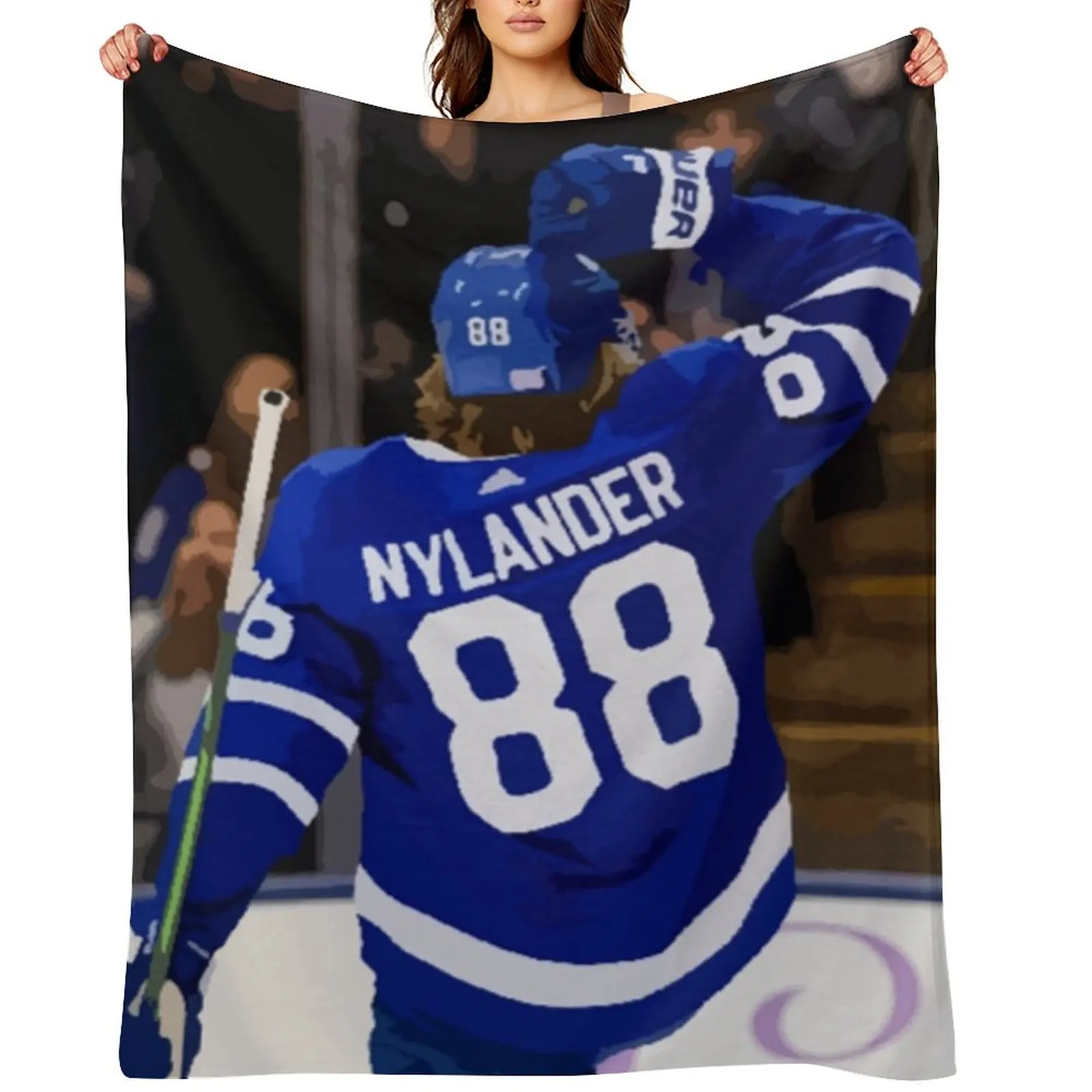 

William Nylander Goal Celebration Painting Throw Blanket Summer Multi-Purpose Large Luxury Brand Blankets