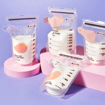 30Pcs 100-250ML Milk Freezer Bags Mother Milk Baby Food Breast Milk Bag BPA Free Baby Safe Feeding Bag Feeding Milk Save Part