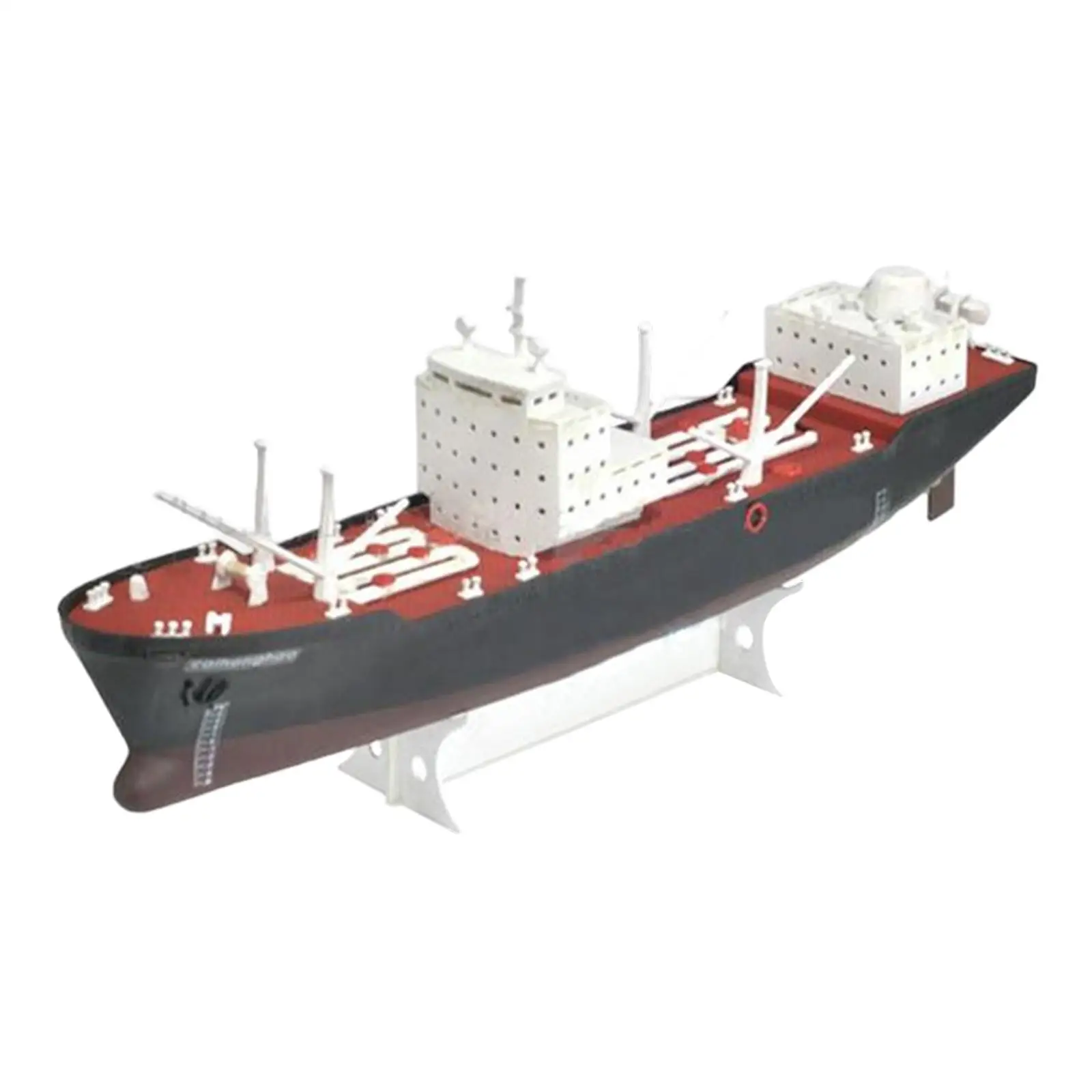 Plastic Ship Model Watercraft Educational Toy Model Building Kit Battery Powered Million Ton Oil Tanker for Home Desktop Decor