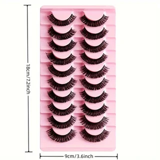 非常にカールしたふわふわのロシアカールつけまつげ10組。ステージ、パーティー、結婚式、デートに最適です。