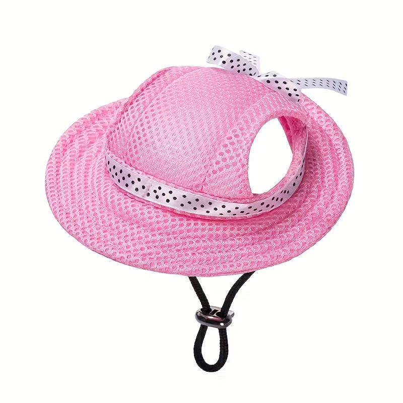 

Dog Sun Hat with Exposed Ears, Cat Dog Top Hat, Breathable Princess Hat