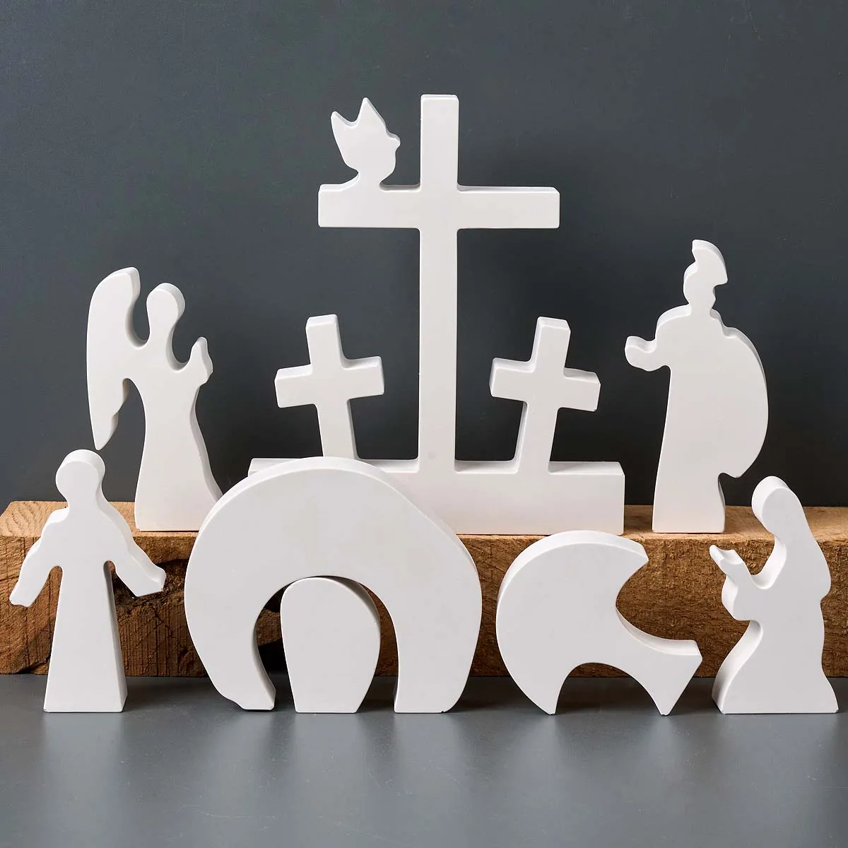 Angel Family Cross Silicone Candle Mold DIY Handmade Jesus Prayer Patterns Plaster Resin Craft Casting Molds Home Easter Decor