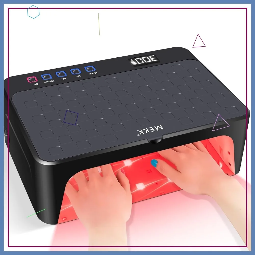 

Professional UV LED Nail Lamp - Cordless, Dual-Hand, Red Light Care, 48W Fast Curing for Salon & Home
