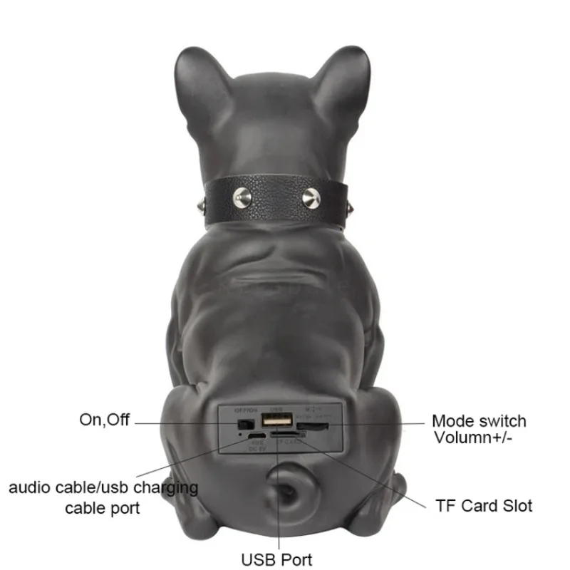 Big Bulldog Portátil Sem Fio Bluetooth Speaker, FM, Heavy Bass, Qualidade de Som 3D, Surround Radio, Cartão Multifunções Subwoofer