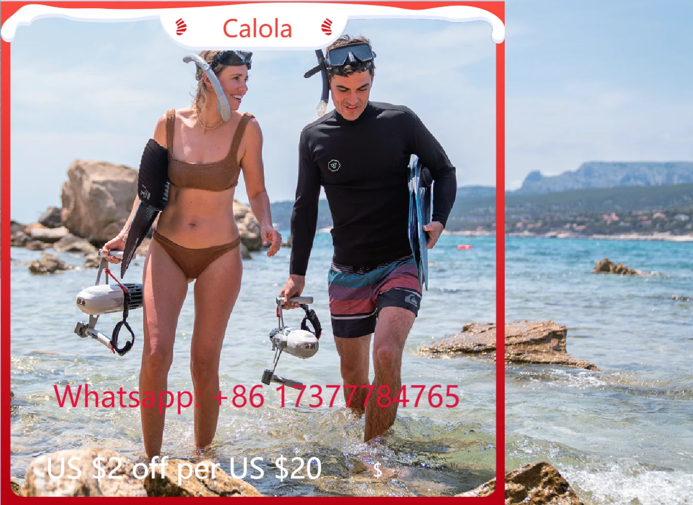 ot Sale Handheld Underwater Propeller, Adult Snorkeling Water Scooter for Surfing