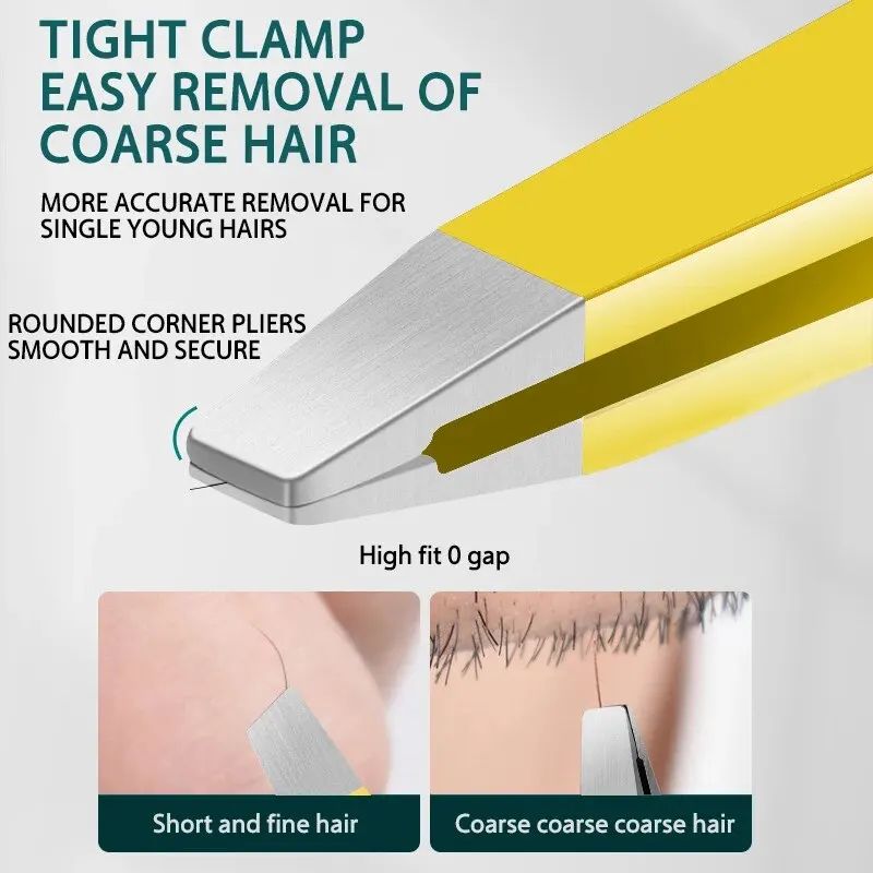 스테인레스 스틸 눈썹 핀셋 눈썹 핀셋 비스듬한, 편평한, 뾰족한 머리카락 뽑기 눈썹 핀셋 눈썹 핀셋 뷰티