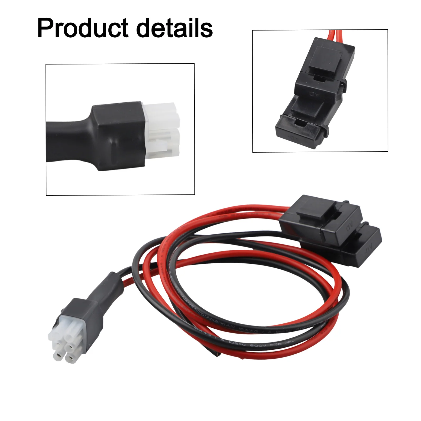 

6-pin Power Cable For Radio 30Amp Fuse Black Red DC Power Cable Plastic And PVC Material Power Cord For Transceivers Ham Radio
