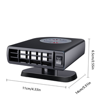 Portable car fan with Plug in Cigarette Lighter Car Heater 24V/180W Car Heater ABS Black 12V/120W