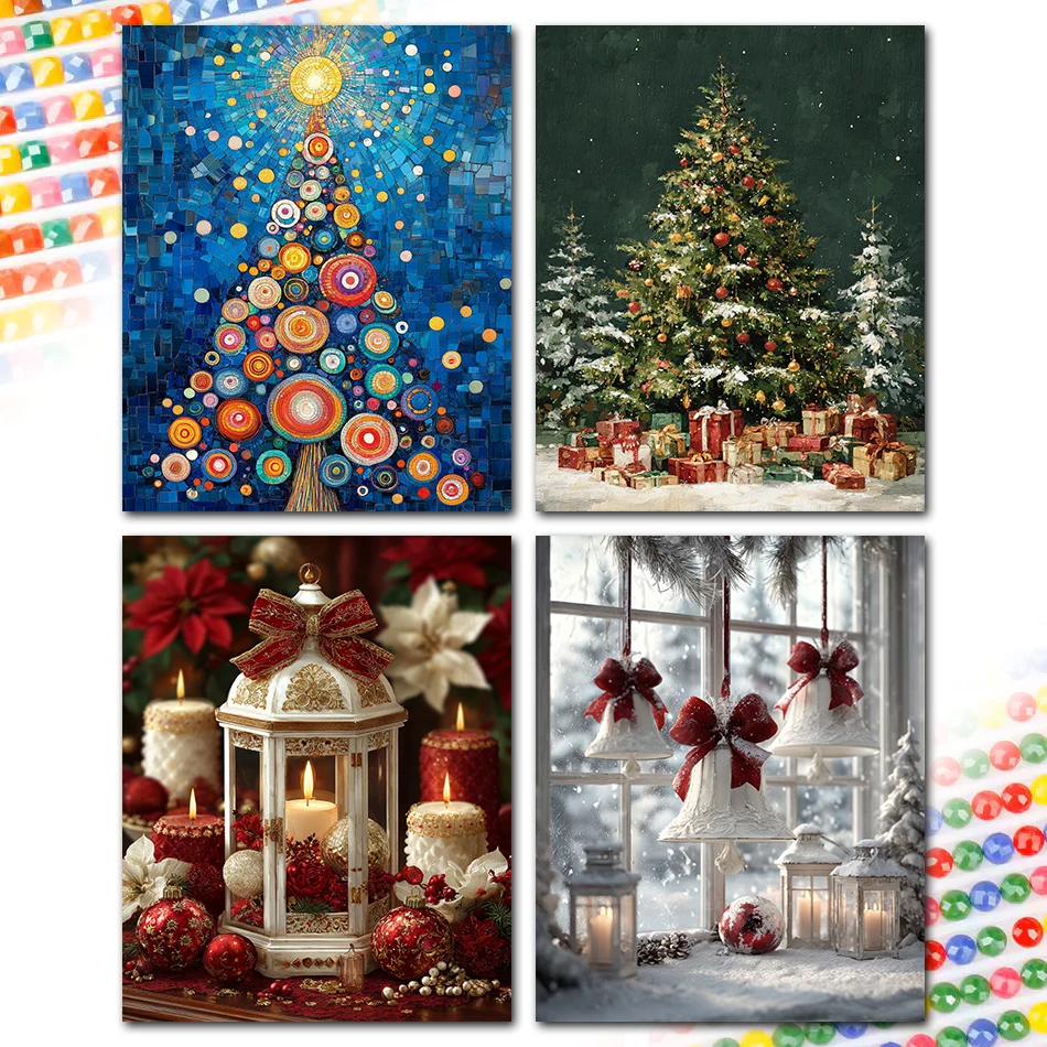 

SDOYUNO 5D Crystal Diamond Painting Christmas Tree Christmas Decoration Embroidery Diamond Mosaic Cross Stitch Rhinestones Set