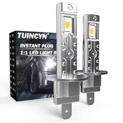 2pcs H1 Led Bulbs for Cars CSP LED Chips Bulb Auto Led Light Fog Lamp Super Bright Auto Running Lights 6500K 80W White DC12V