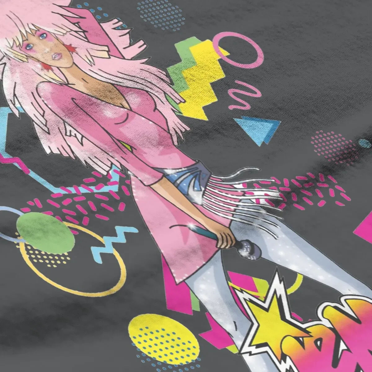 Music Girl Female Shirts Jem and the Holograms Large Vintage Women Clothes Harajuku Casual Feminine Blusas