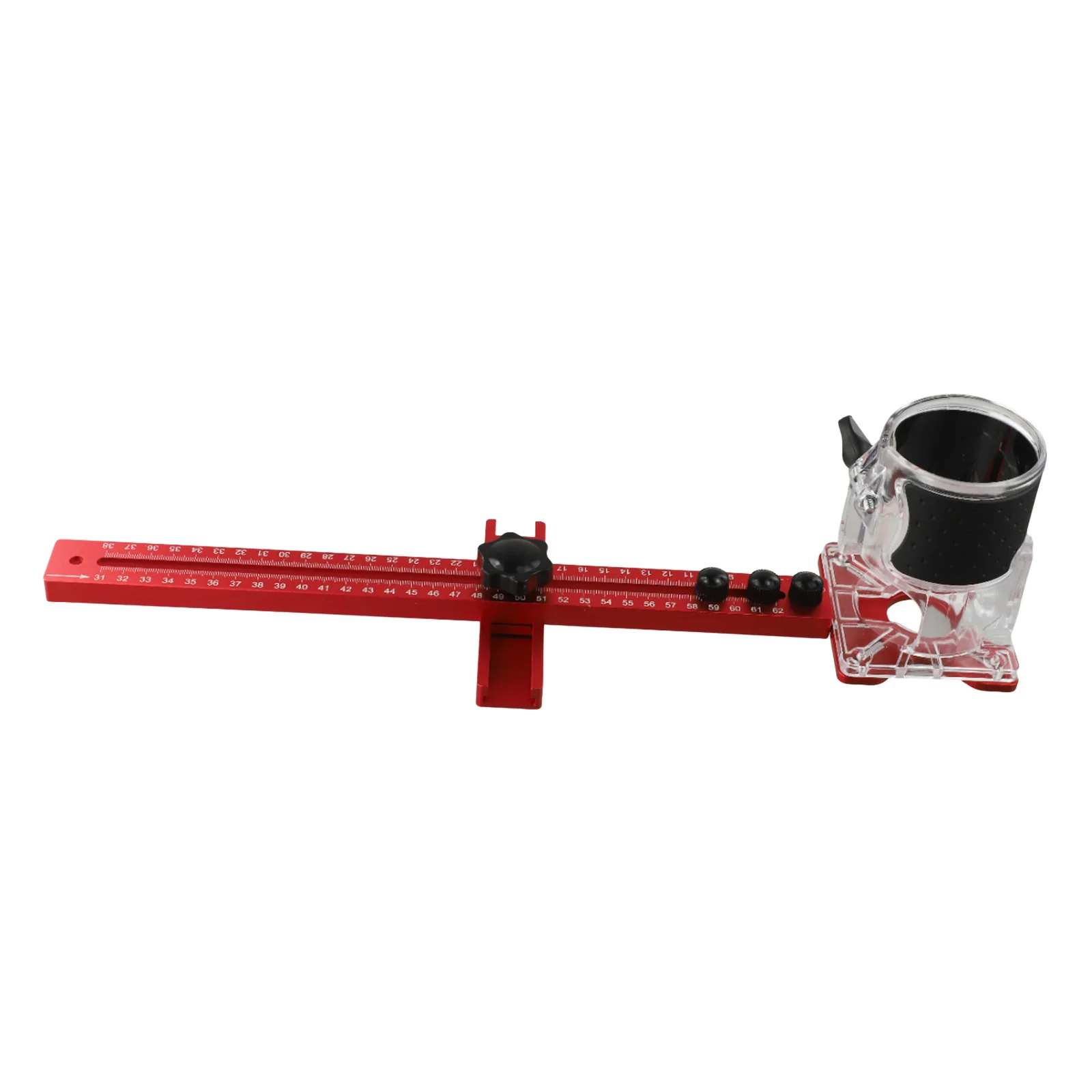 Router Milling Groove Bracket Aluminum Alloy Woodworking Jig For Trimmer For Edge Cutting Guide Locator Drilling Tool Red