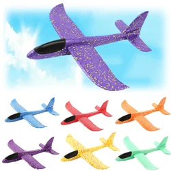 Large EVA Foam Aircraft Toy Hand Throw Flight Glider Aircraft Airplane DIY Model Toy Throwing Roundabout Airplane Kid Gifts