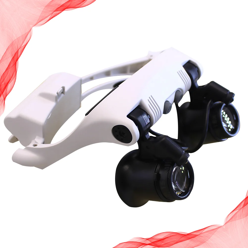 

LED Light Magnifying Glasses for Repairing and Appraisal Hear-wearing Head Band Head-mounted Headset