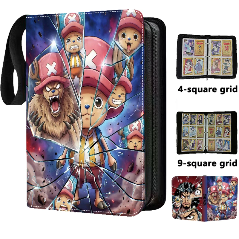 400/900Pcs One Piece Card Binder Zipper PU Leather Cards Album Waterproof Game Card Collection Holder Storage Folder Toy for Kid