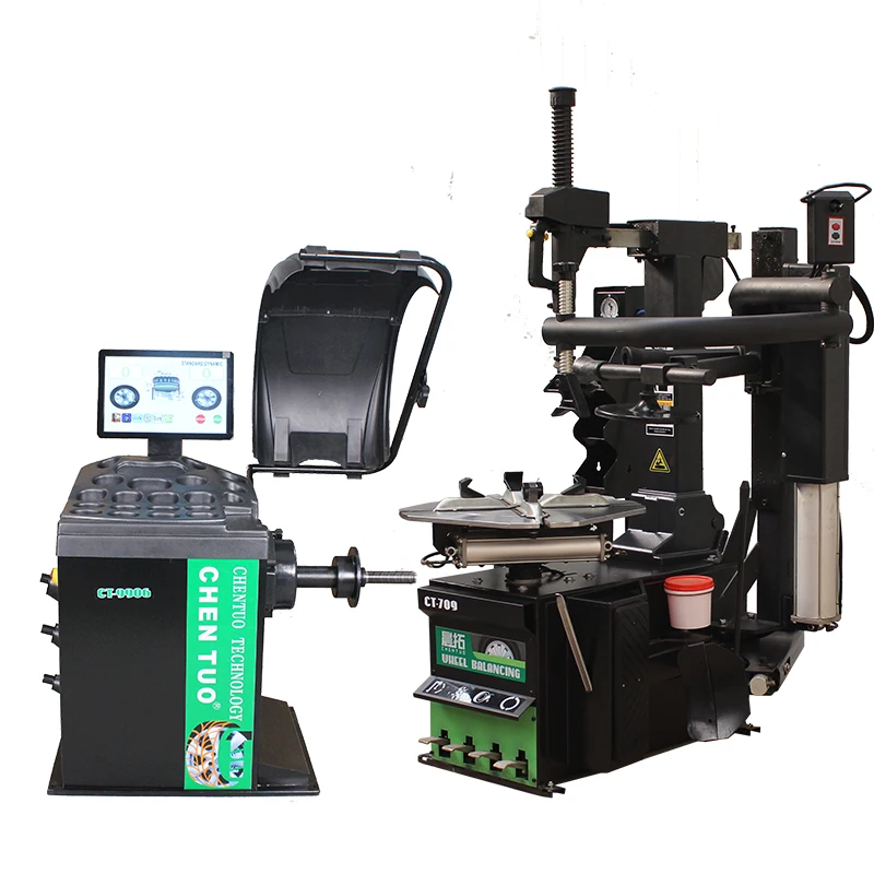 China Fabricage Pneumatische Auto Handmatige Bandenwisselaar En Balancer Combo Machine