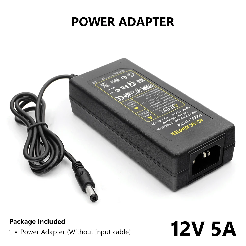 1/2pcs AC 12V 5A Power Adapter Supply Adaptor for Imax B5 B6 Balancer Charger Black Top Sale For CCTV